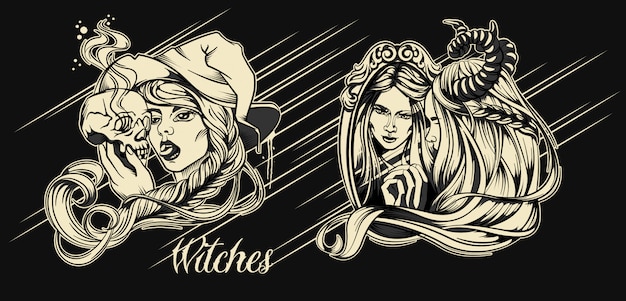 Witches Halloween character