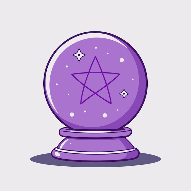 Vector witchs ball vector illustration cartoon