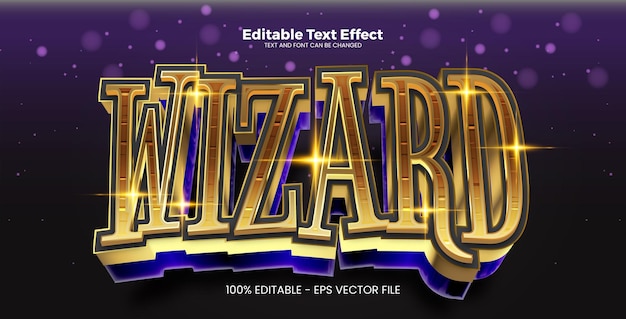 Wizard editable text effect in modern trend style