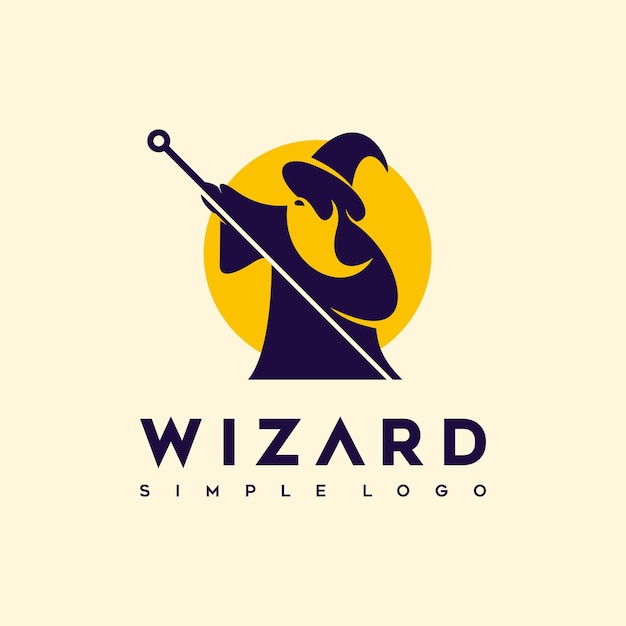 Wizard Magician logo design illustrations vector template