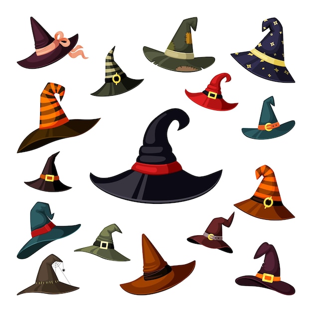 Wizard and magicians caps masquerade elements