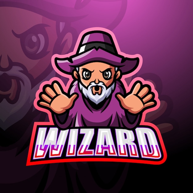 Wizard mascot esport illustration