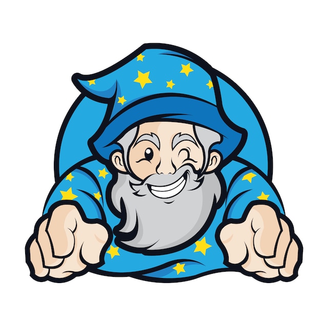 Wizard Mascot Logo