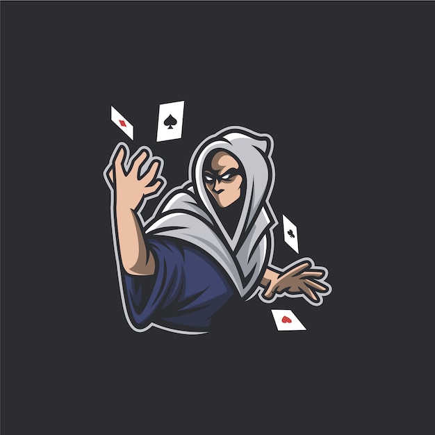 Wizard poker artwork isolated