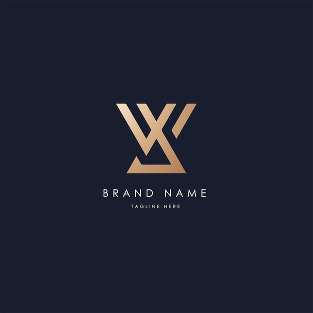 WJ vector logo design vector image alphabetic luxury golden style