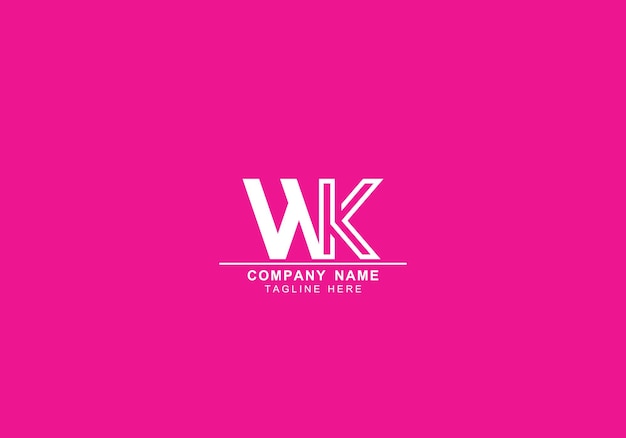 WK or KW minimal and professional logo