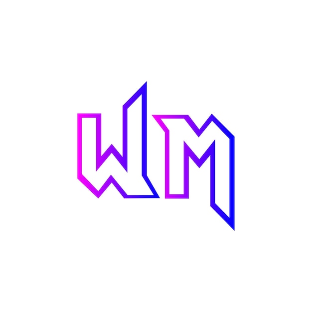 wm letter logo design