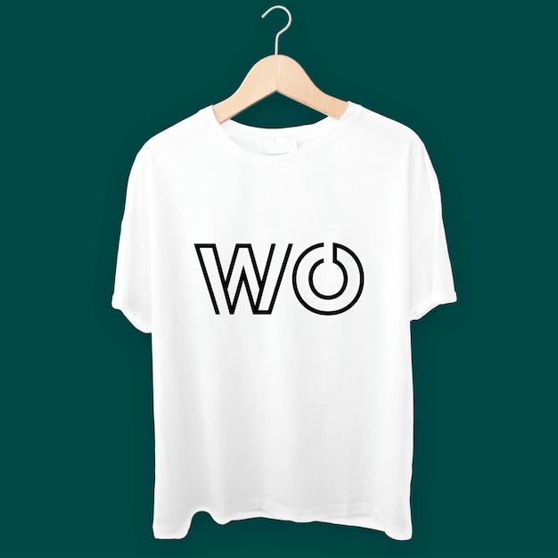 Vector wo basic white tee template