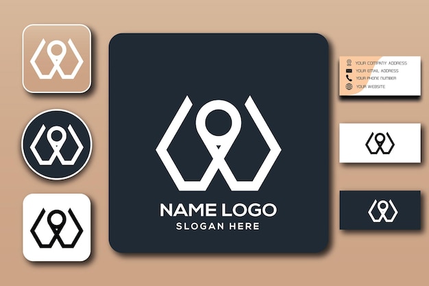 WO monogram logo template