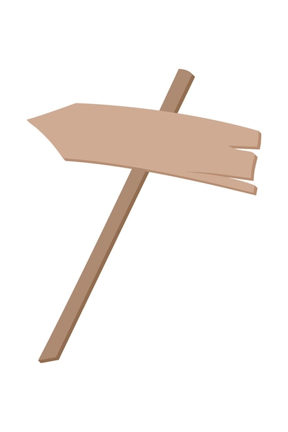 Vector wodden sign board illustration cartoon wooden pointers wood pointer stick arrows sign