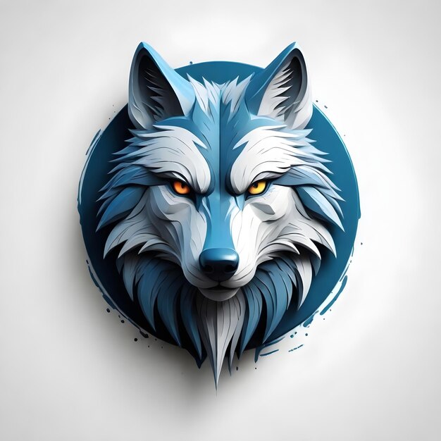 Vector wolf 3d vector logo illustration design