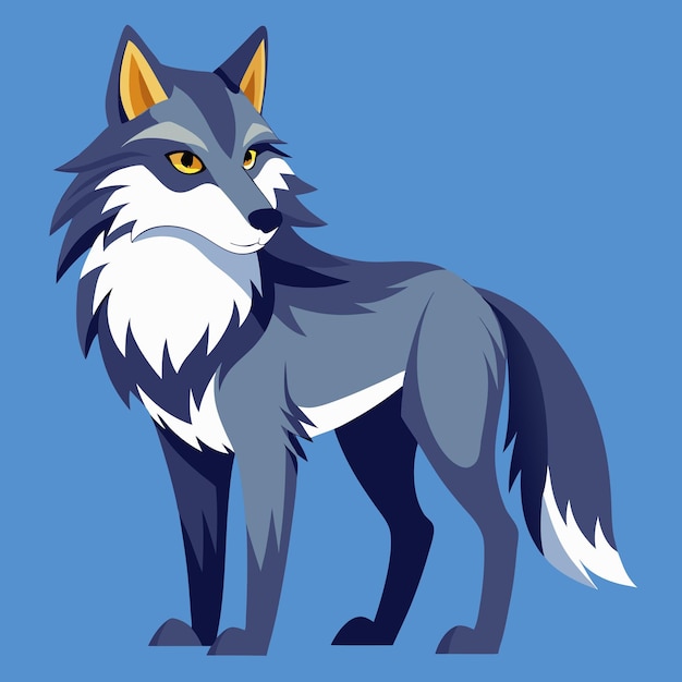 Wolf color vector Illustration Design