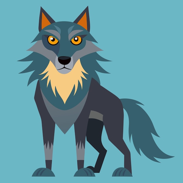 Wolf color vector Illustration Design