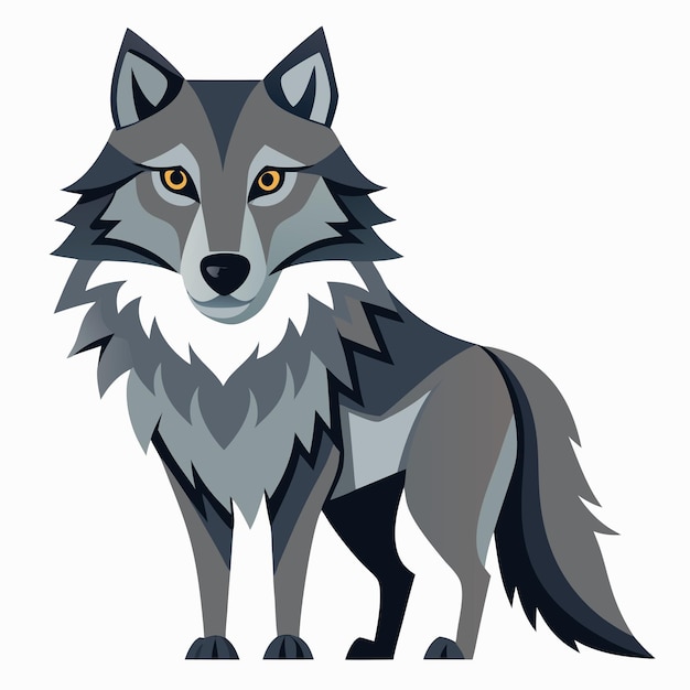 Wolf color vector Illustration Design