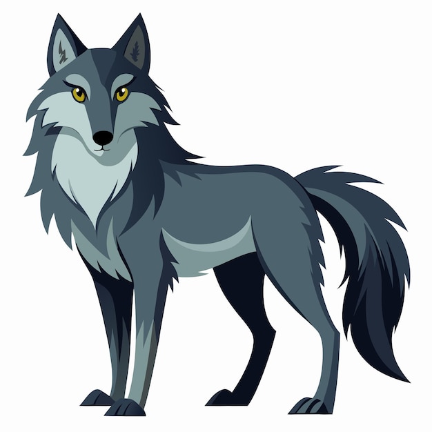 Wolf color vector Illustration Design