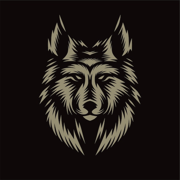 Wolf detail illustration for shirt designs