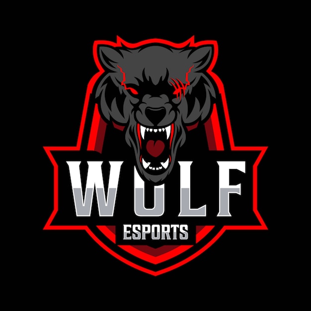 wolf esport logo template