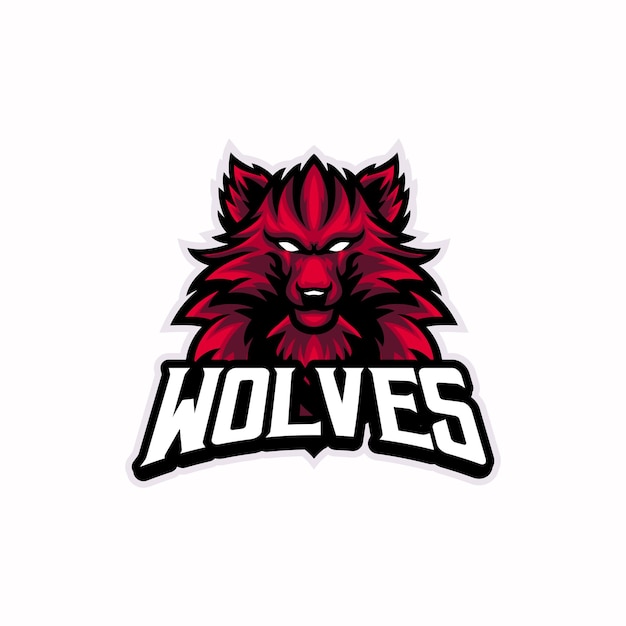 Wolf esport mascot logo design