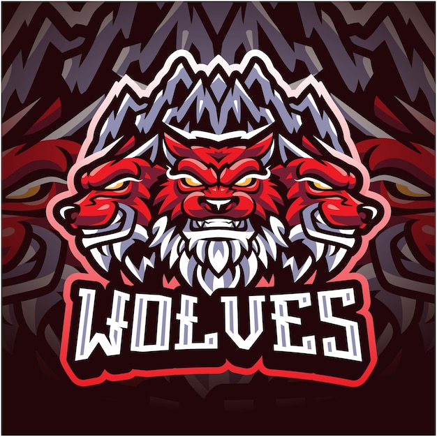 Wolf esport mascot logo