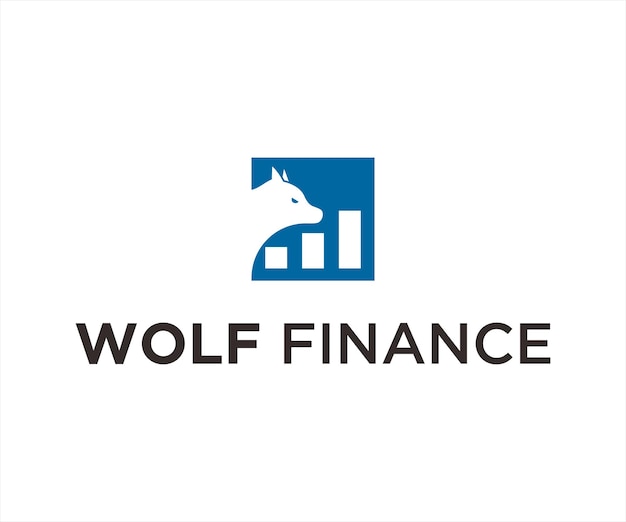 wolf finance logo or wolf icon