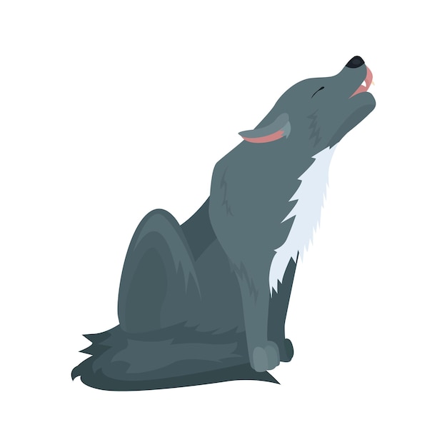 Wolf flat icon Colored vector element from animals collection Creative Wolf icon for web design templates and infographics