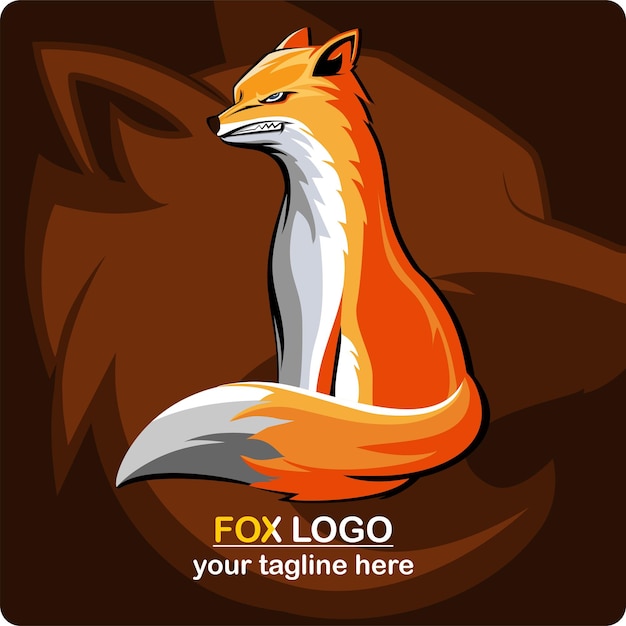 Wolf, Fox Mascot E-Sports Logo Design Vector,editable, for your business needs,mad fox mascot