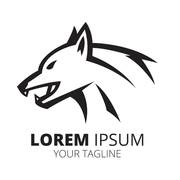 Wolf head icon logo design vector