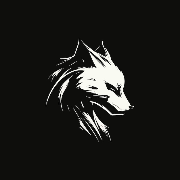 wolf head logo design vector symbol creative graphic idea,mascot