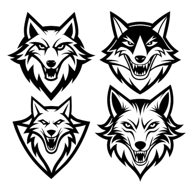 wolf head logo simple and modern design Wolf Vintage Logo