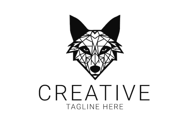 wolf head logo vector illustration