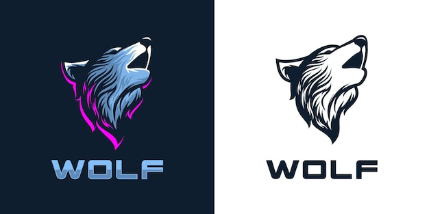 wolf head logo vector