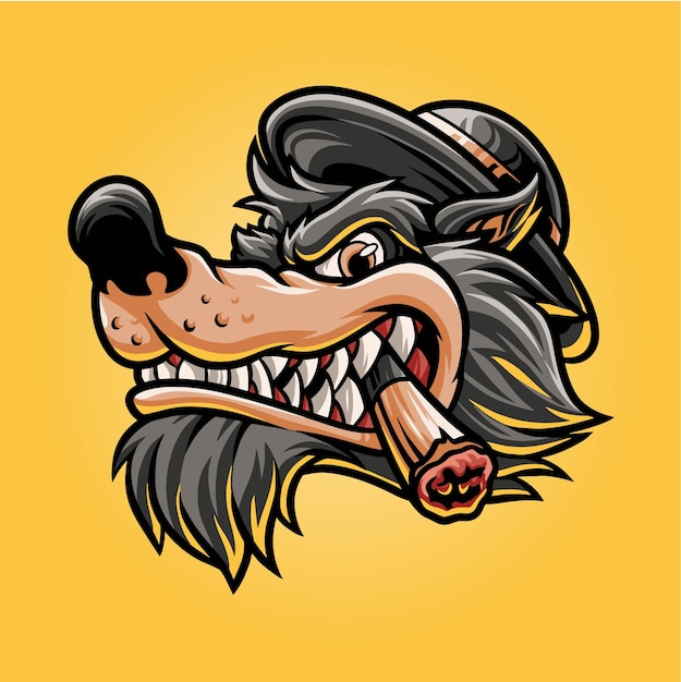 Wolf Head mascot great illustration for your branding business