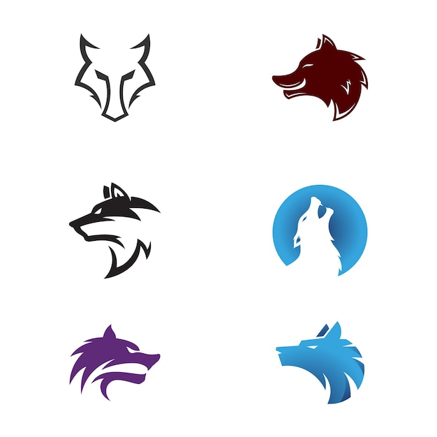 Wolf Head Template vector illustration design