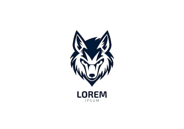 Wolf head Vector illustration Cool wolf logo