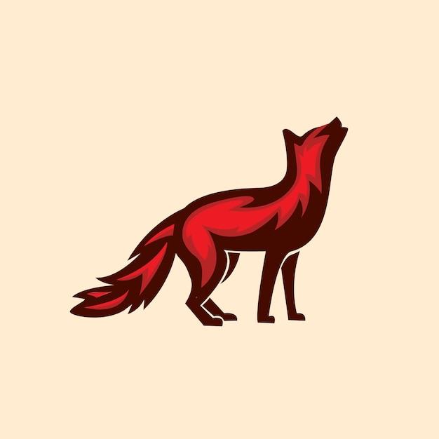 Vector wolf illustration logo