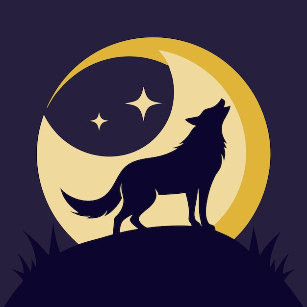 Vector wolf illustration vector