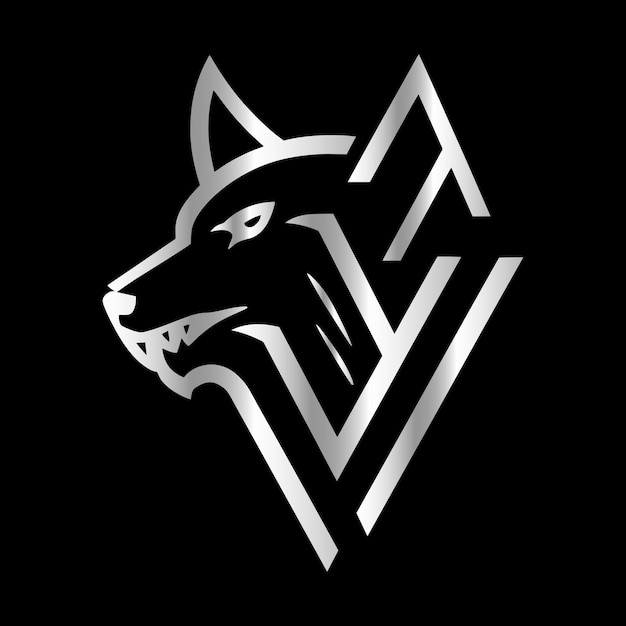 Vector wolf letter vyf monogram vector design creative wolf head logo design concepts