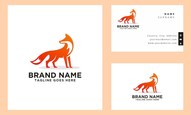 Wolf logo design and business card template