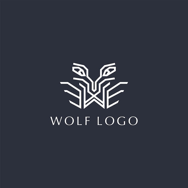 Wolf logo design icon template