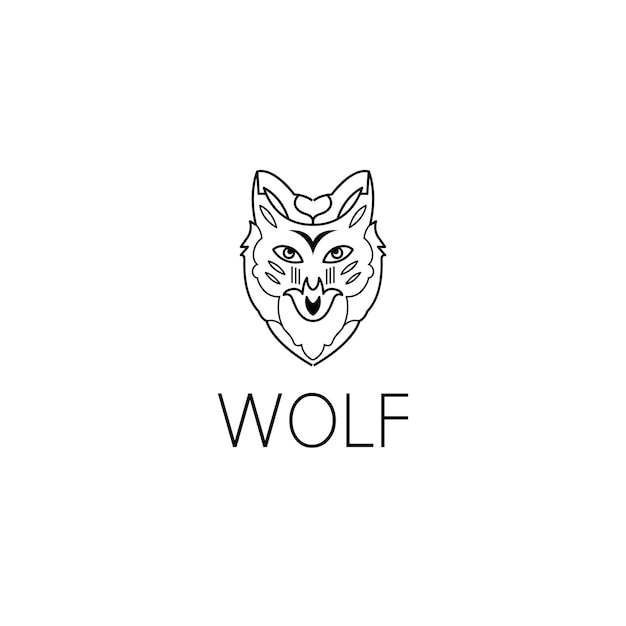 Wolf logo graphic design concept. Editable wolf element, can be used as logotype, icon, template in web and print