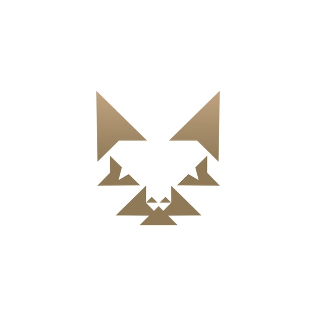 Wolf logo icon design template flat vector