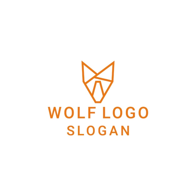 Wolf logo icon design vector