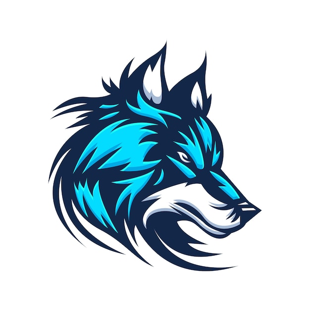 Wolf Mascot Logo Concept Vector Illustration Cartoon Suitable For Logo Wallpaper Banner Background Card Book Illustration TShirt Design Sticker Cover etc