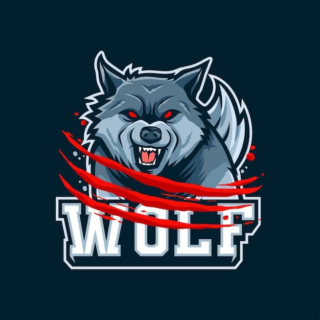 Wolf mascot logo for eSport and sport