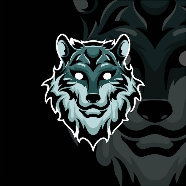 wolf masscot logo esport premium esport