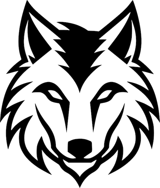 Wolf Minimalist and Flat Logo Vector illustration