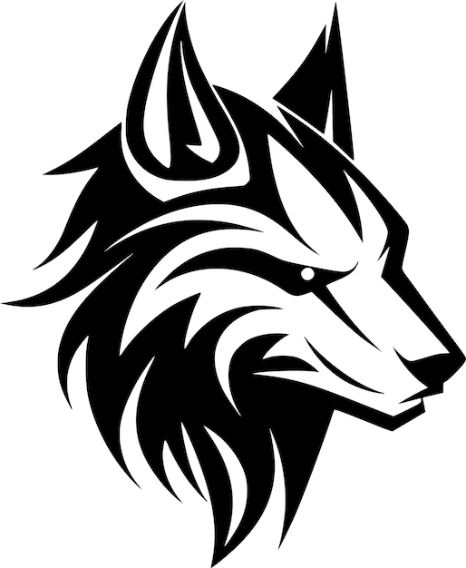 Wolf Minimalist and Simple Silhouette Vector illustration