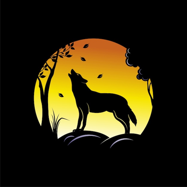 Wolf silhouette