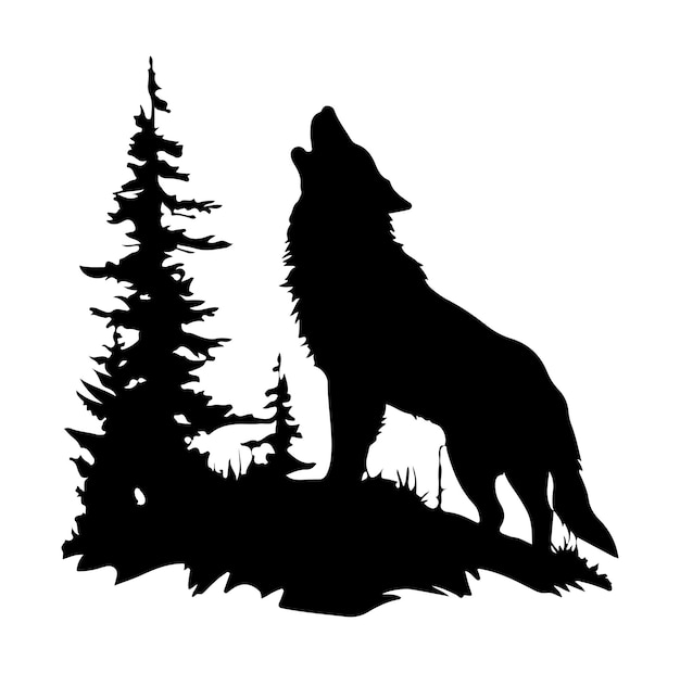 wolf silhouette