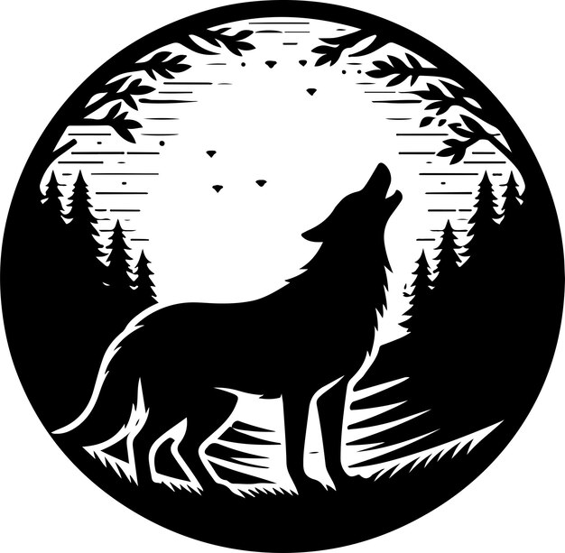 Vector wolf vector silhouette